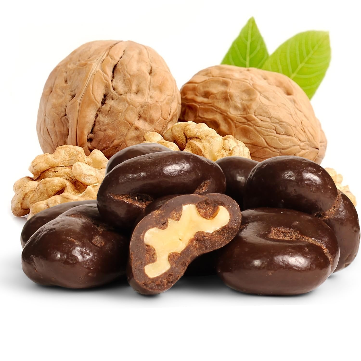 Premium Dark Chocolate Covered Walnuts - Gourmet Snack for Gifting, Parties & Healthy Desserts | Rich Antioxidants & Omega-3 | Vegan & Gluten-Free Treat