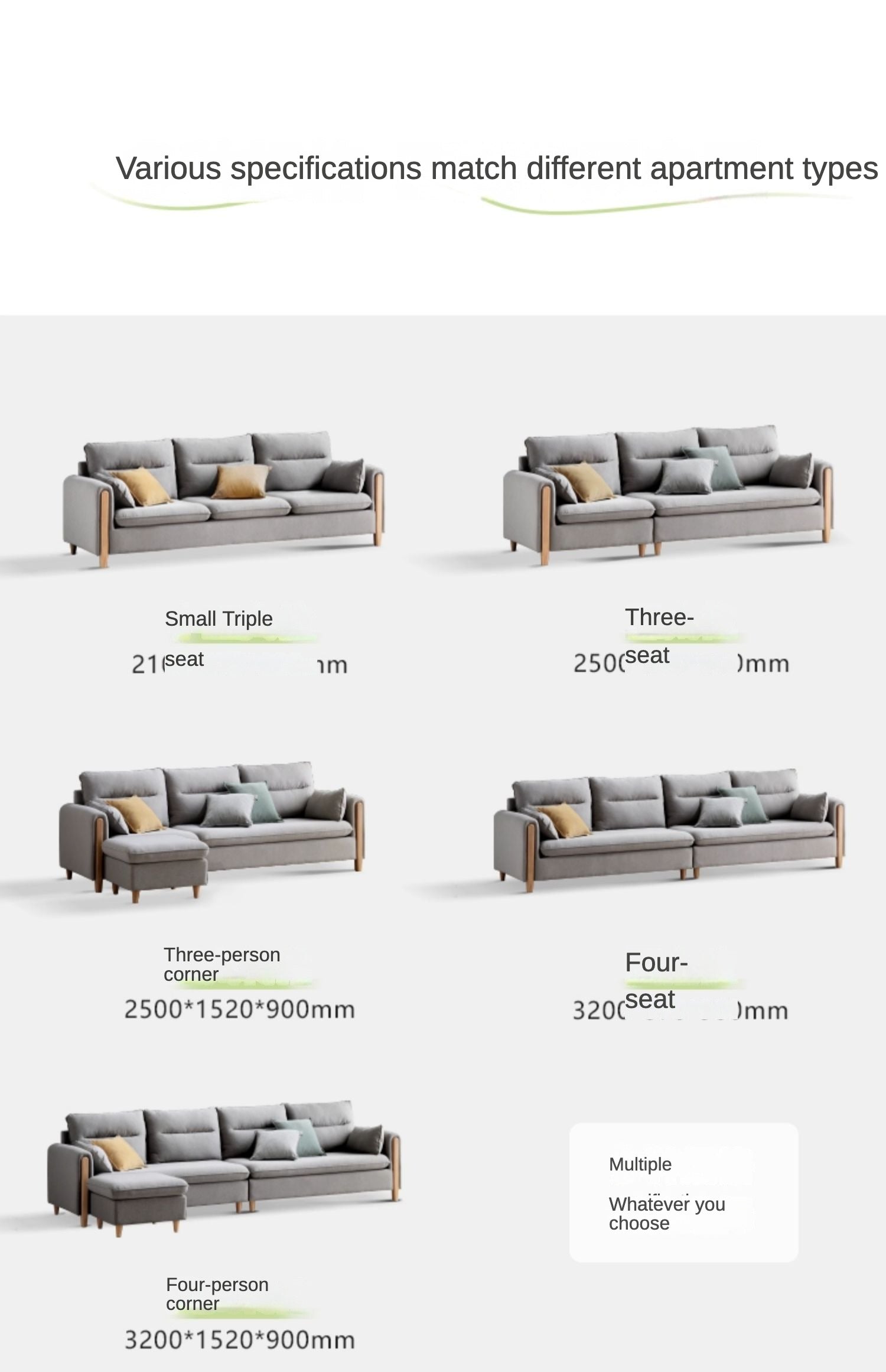 Premium Oak Solid Wood Luxury Fabric Sofa - Elegant & Durable Living Room Furniture for Home & Office Decor