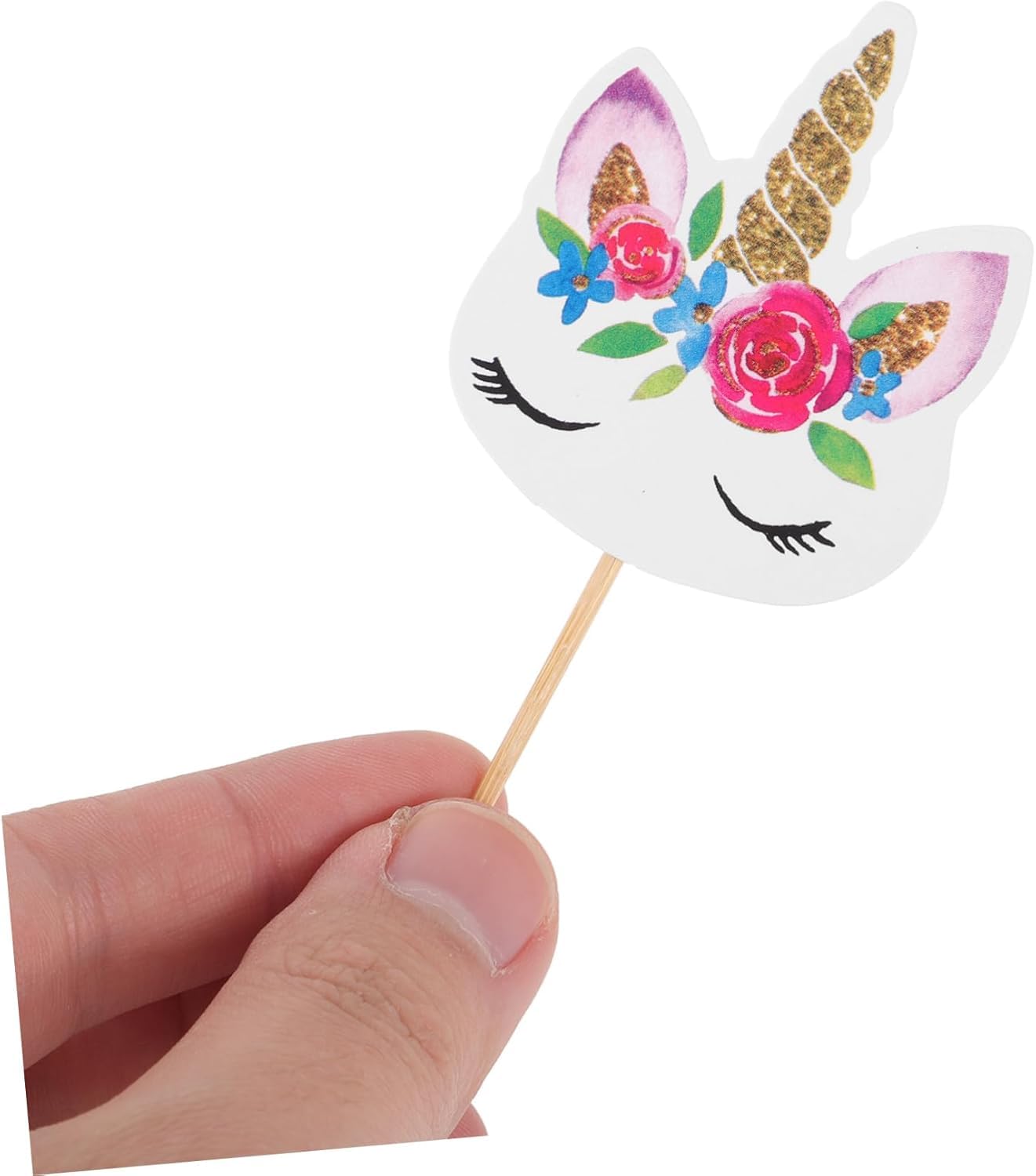Flairs New York Unicorn Cupcake Toppers - Pack of 24 Dreamy Party Decorations for Birthday, Baby Shower & Wedding Celebrations