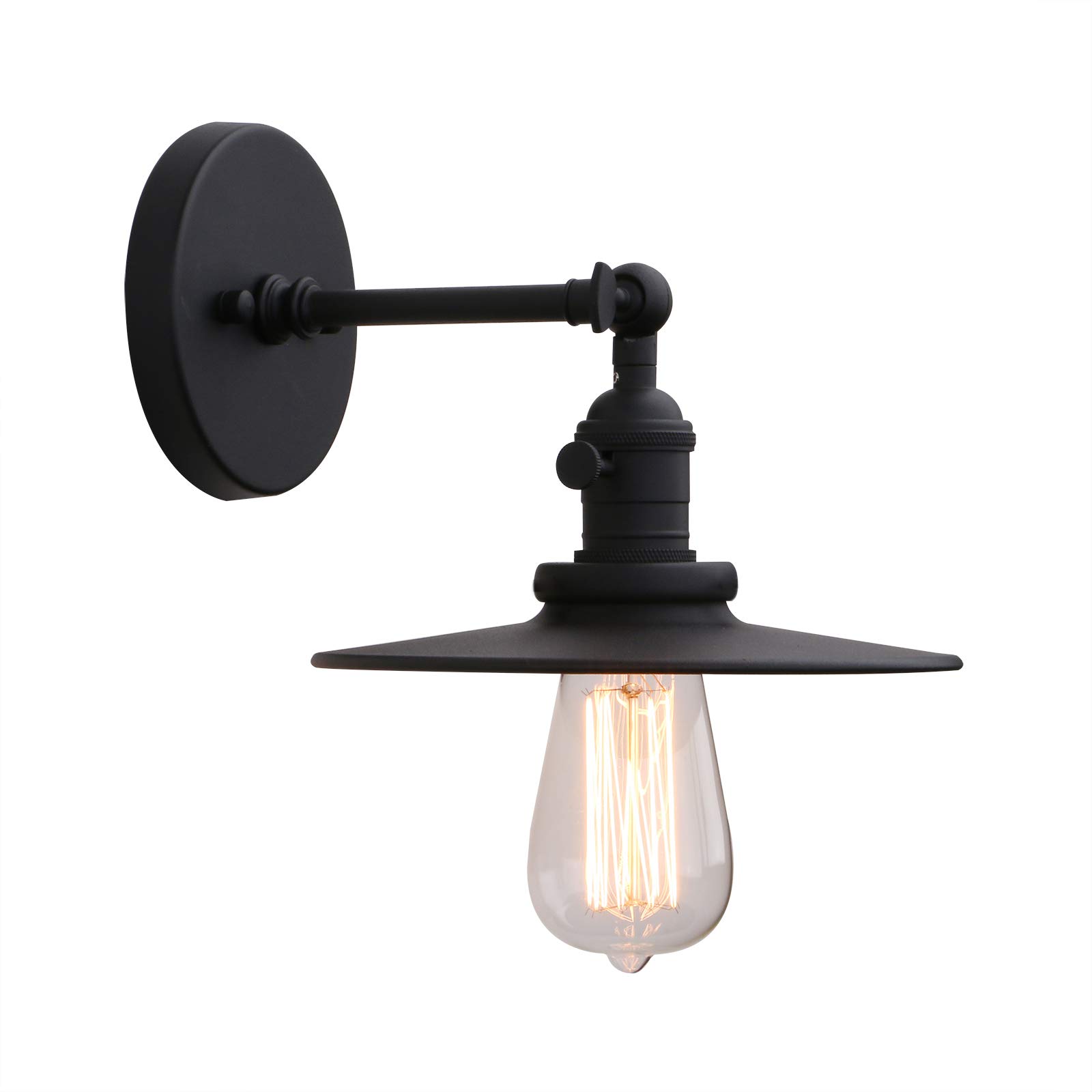 Phansthy Rustic Industrial Wall Light - 1-Light Bathroom Vanity Fixture with 7.9