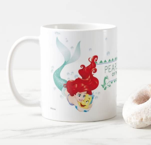 Mermaid Ceramic Coffee Mug - 11oz (325ml) Microwave Safe Tea Cup for Kids, Girls & Toddlers - Perfect Birthday Party Favors, Return Gifts & Daily Use - Great for Hot Chocolate, Milk & Beverages