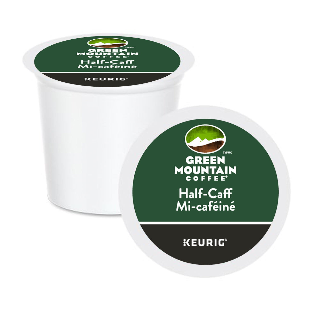 Green Mountain Coffee Half Caff K-Cup Pods 24 Pack - Medium Roast, Low Acid, Compatible with Keurig Brewers - Perfect for Home & Office Coffee Breaks