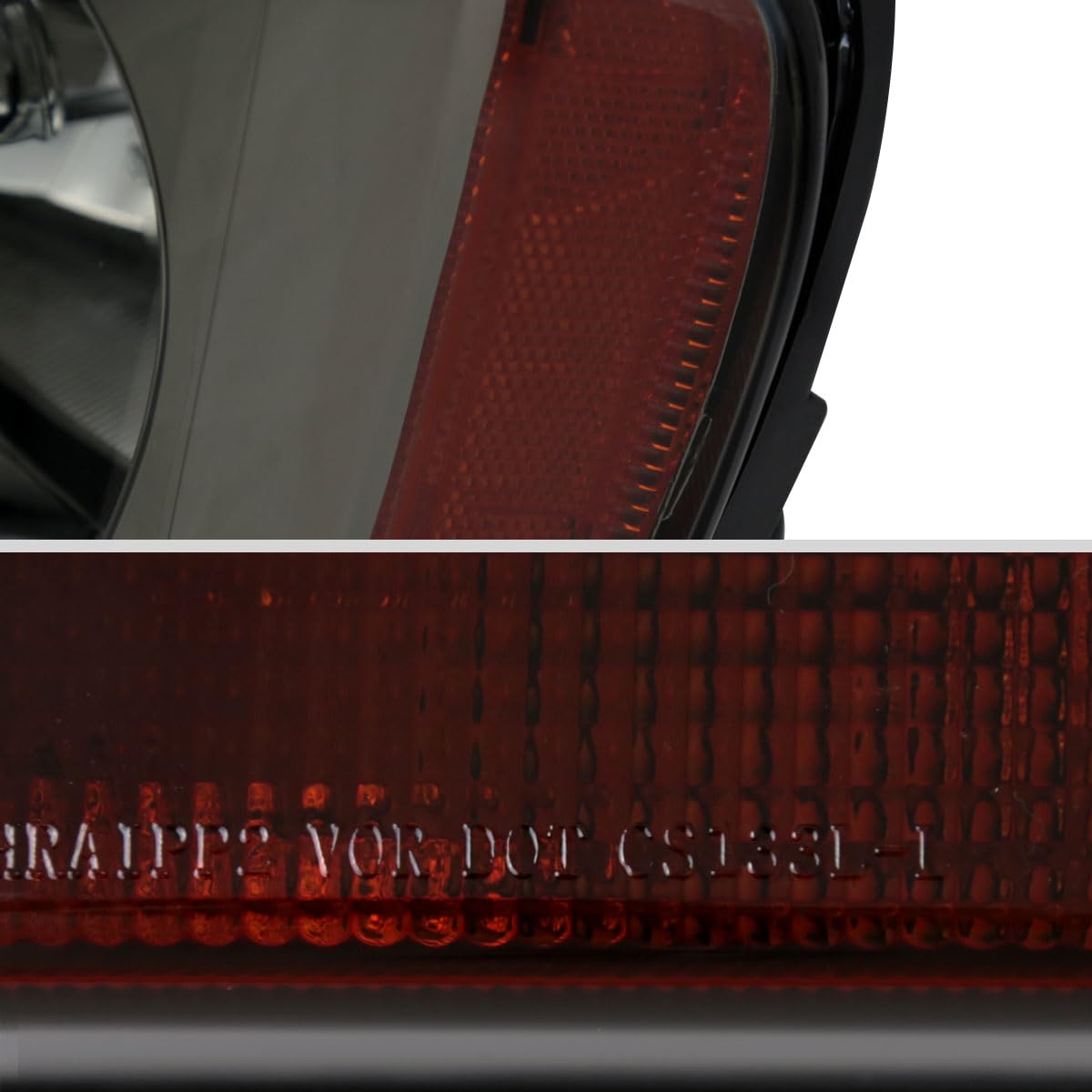 99-04 Jeep Grand Cherokee Smoke Headlights with Amber Turn Signal - Left & Right Pair Replacement for Improved Night Visibility | Off-Road & Street Legal Lighting Upgrade