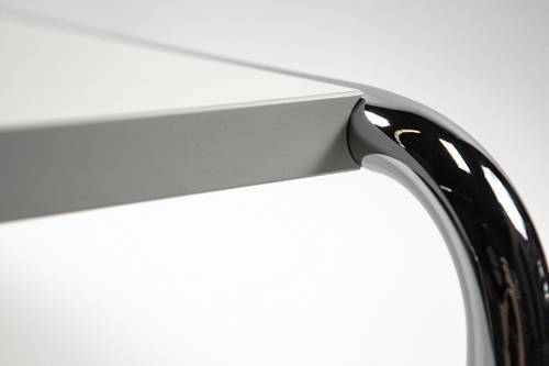 Marcel Breuer Large Laccio Table - Modern Chrome & Glass Coffee Table - Mid-Century Modern Furniture for Living Room & Office Decor