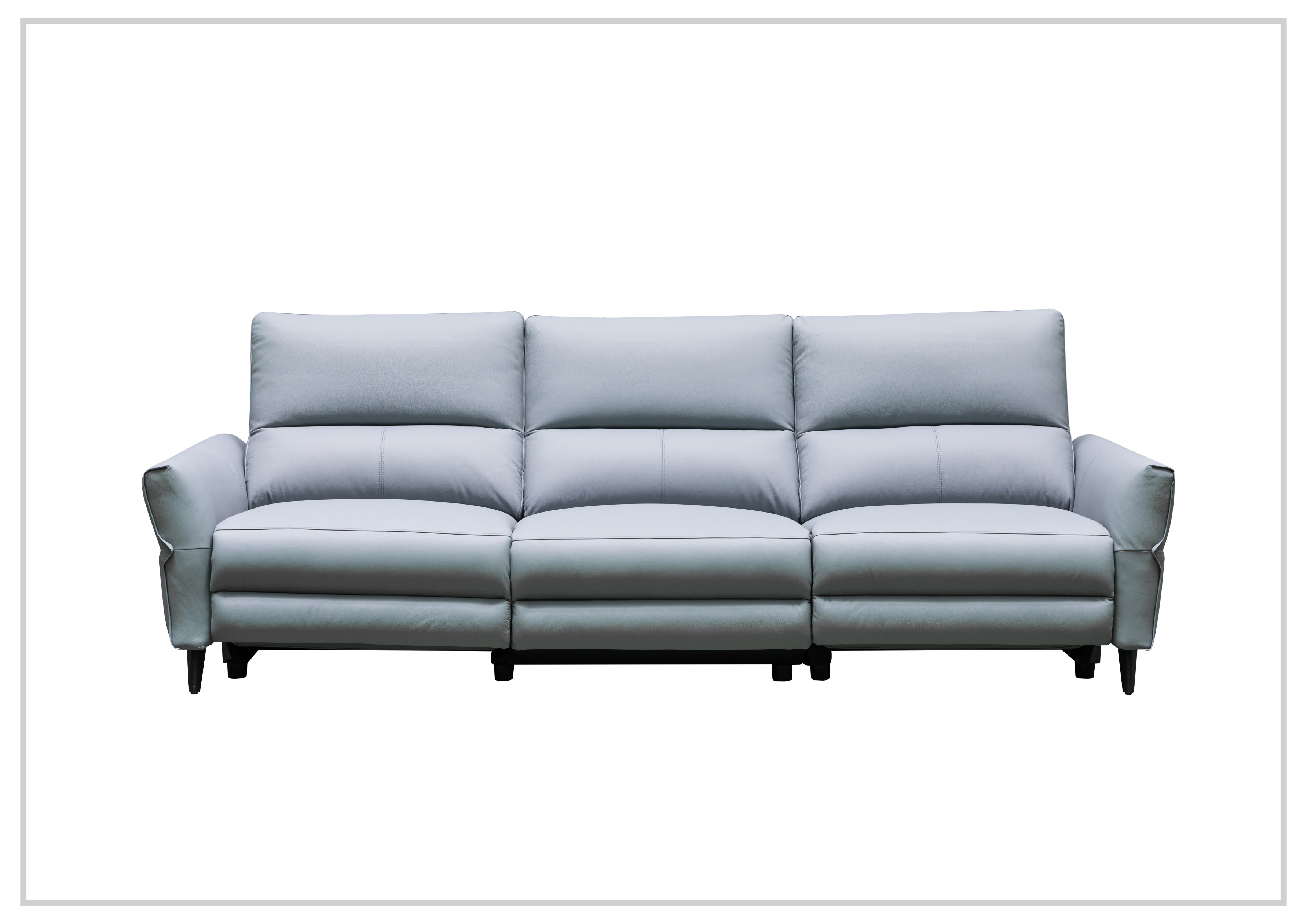 Klaussner Serenita 3-Seater Leather Power Reclining Sofa - Modern Living Room Furniture for Home Theater & Relaxation