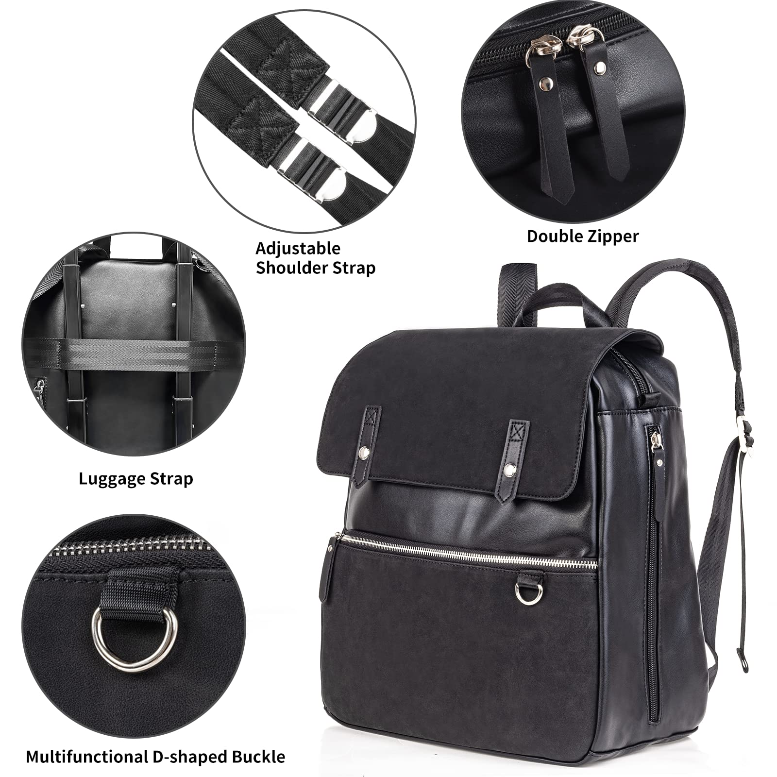 Stylish Waterproof Laptop Backpack for Women - Lightweight 14 Inch Laptop Bag, Mini Travel Backpack for Nurses & Professionals - Perfect for Work, School, Commuting & Business Trips