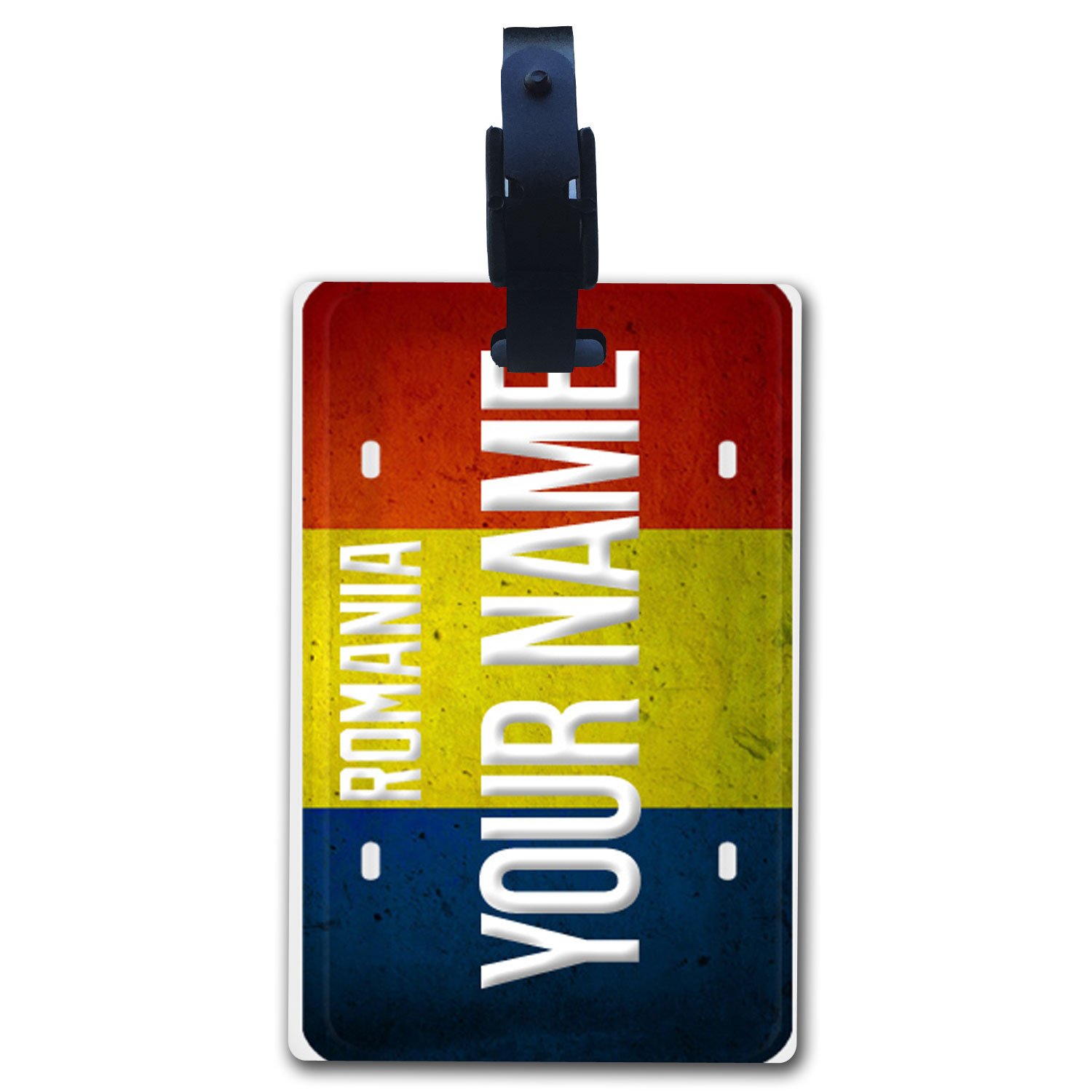 Custom Personalized Luggage Tags with Romania Flag Design - Durable Travel ID Tags for Suitcases & Bags - Perfect for Travel, Business Trips & Vacation