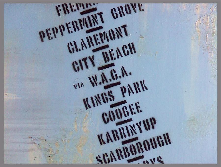 Next Stop WACA 140cm x 100cm Perth Blue Pop Art Canvas Wall Painting - Modern Home Decor for Living Room, Bedroom & Office