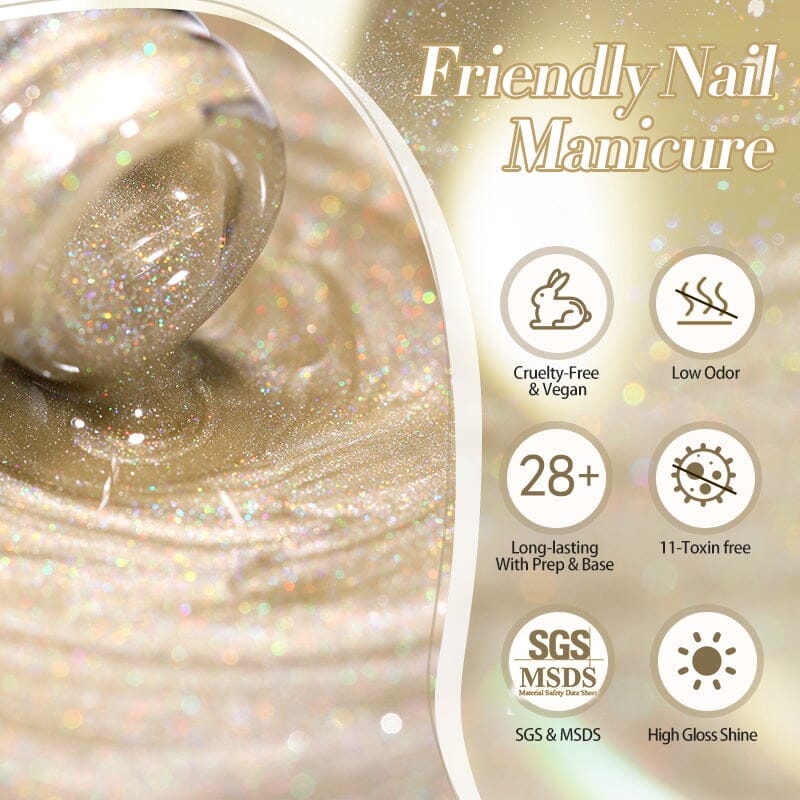 Magnetic Gel Nail Polish - Water Light Cat MY84 Jasmine Scented 10ml UV LED Soak Off Nail Art Polish for Salon & Home Manicure