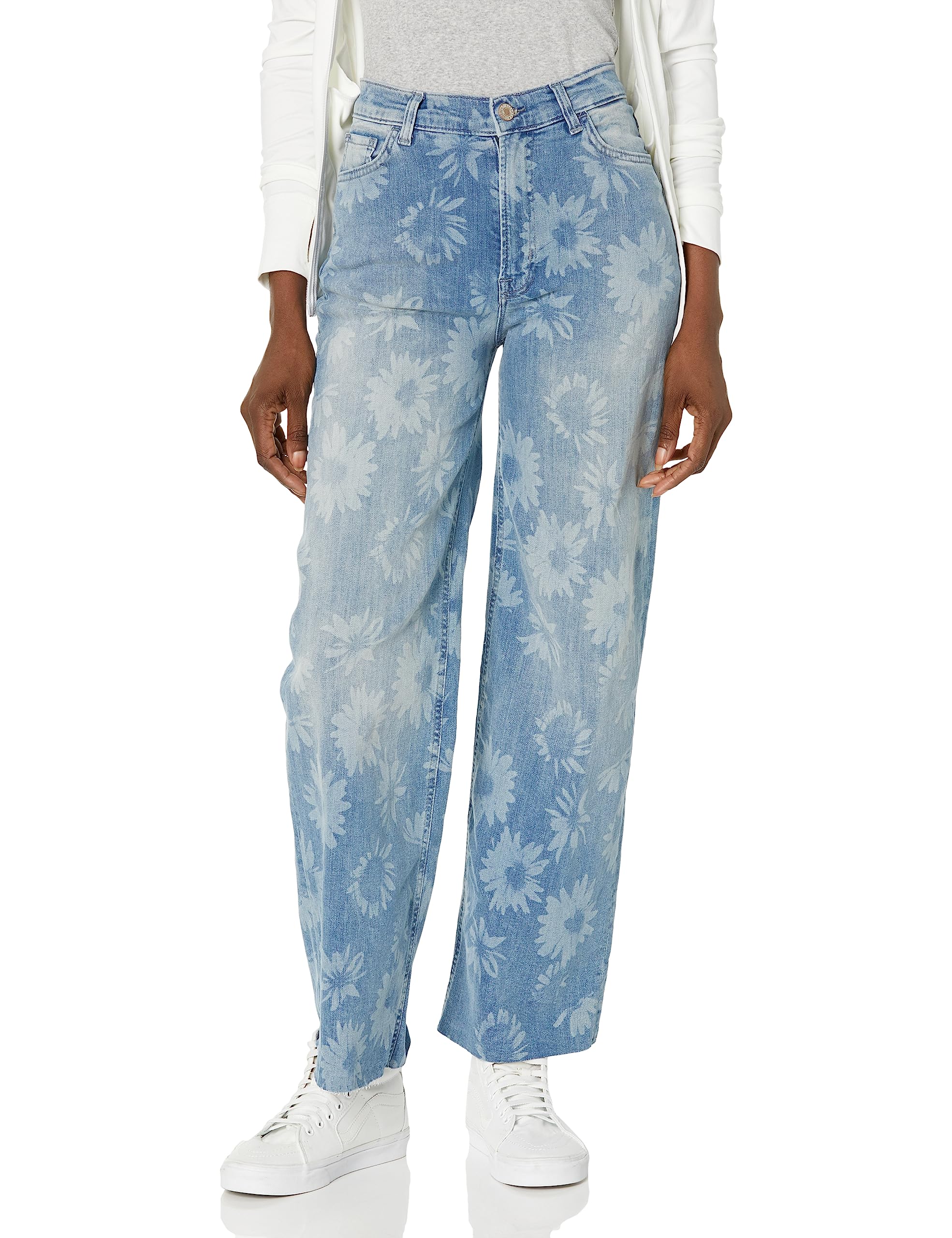 Current/Elliott Women's High Rise Wide Leg Denim Pants - The Navigator Stretch Jeans for Casual & Office Wear | Comfortable Women's Fashion Pants for Everyday Style