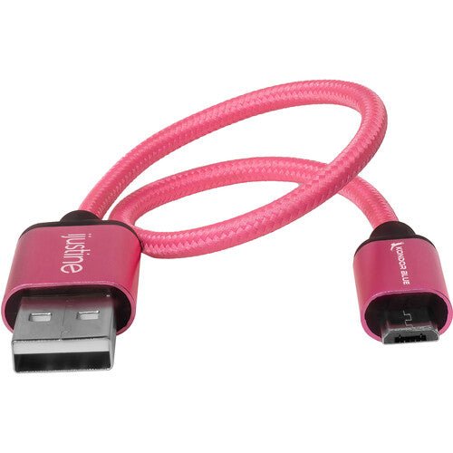 Kondor Blue iJustine Micro USB to USB A Fast Charging & Data Sync Cable (30cm, Pink) - Perfect for Smartphones, Tablets & Portable Devices