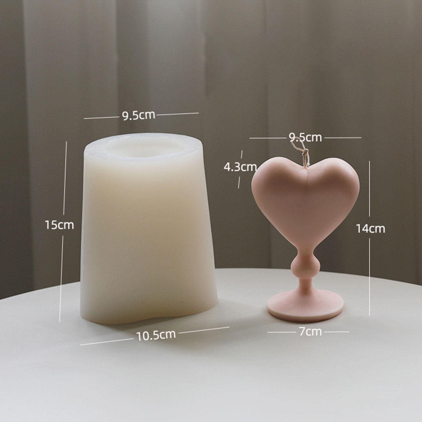 CALANDIS DIY Silicone Candle Molds for Candle Making - Heart Shaped Wax & Soap Molds Set - Perfect for Home Decor, Gifts, and Craft Projects