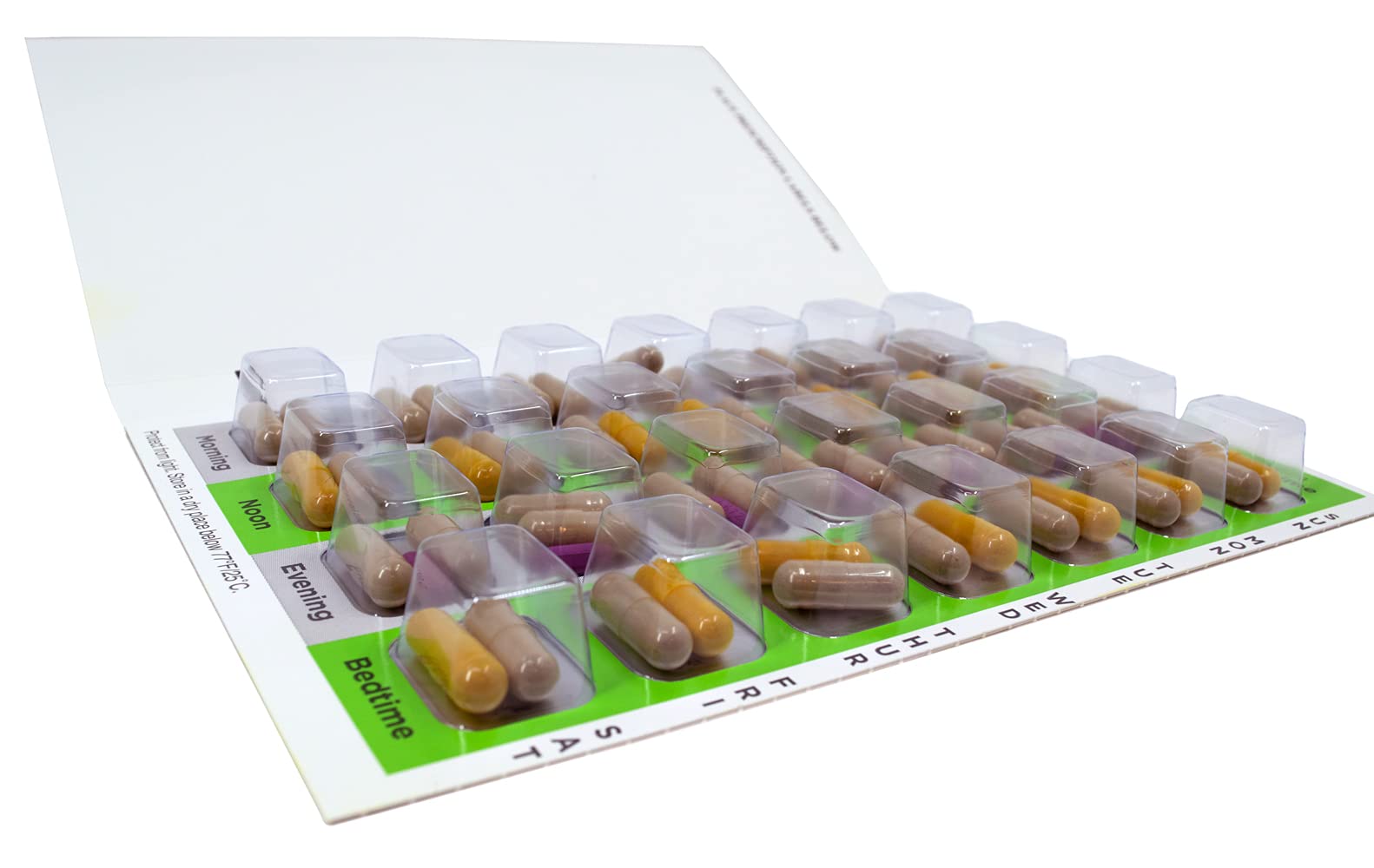 4 Times a Day Weekly XL Cold Seal Pharmacy Blister Pack System for Pills - 2-Piece Unit Dose Tri-Fold Booklet, No Extra Equipment Needed (6 Pack) | Perfect for Medication Management, Nursing Homes & Hospital Pharmacy Organization