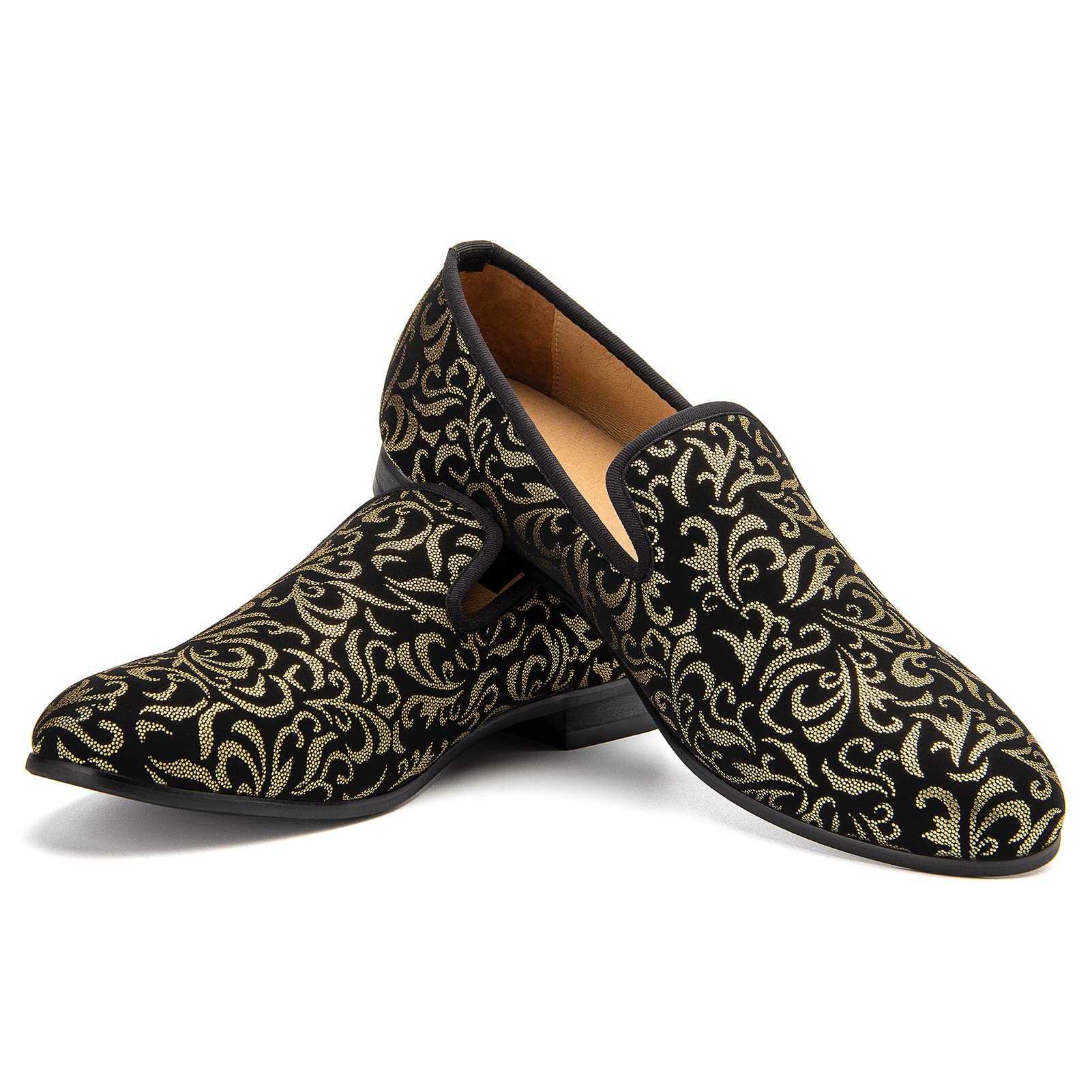 JITAI Premium Men's Leather Loafers - Black Comfortable Casual Dress Shoes for Business & Walking | Office, Wedding & Daily Wear