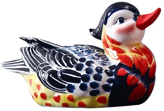 Chinese Style Ceramic Mandarin Duck Sculpture - Wedding Ornaments, Bedroom Decor, Creative Bedside Table Decorations - Perfect for Wedding Gifts, Home Furnishings & Romantic Bedroom Ambiance (Color: A)