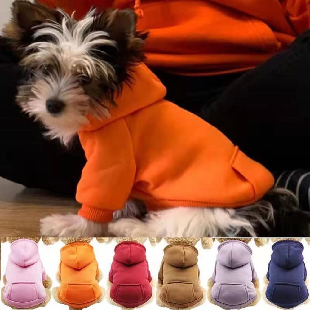 Sayelo Pet Clothes - Cozy Dog Sweater with Pockets, Two-Leg Design, Sporty Style for Small & Medium Dogs - Perfect for Outdoor Walks & Winter Adventures