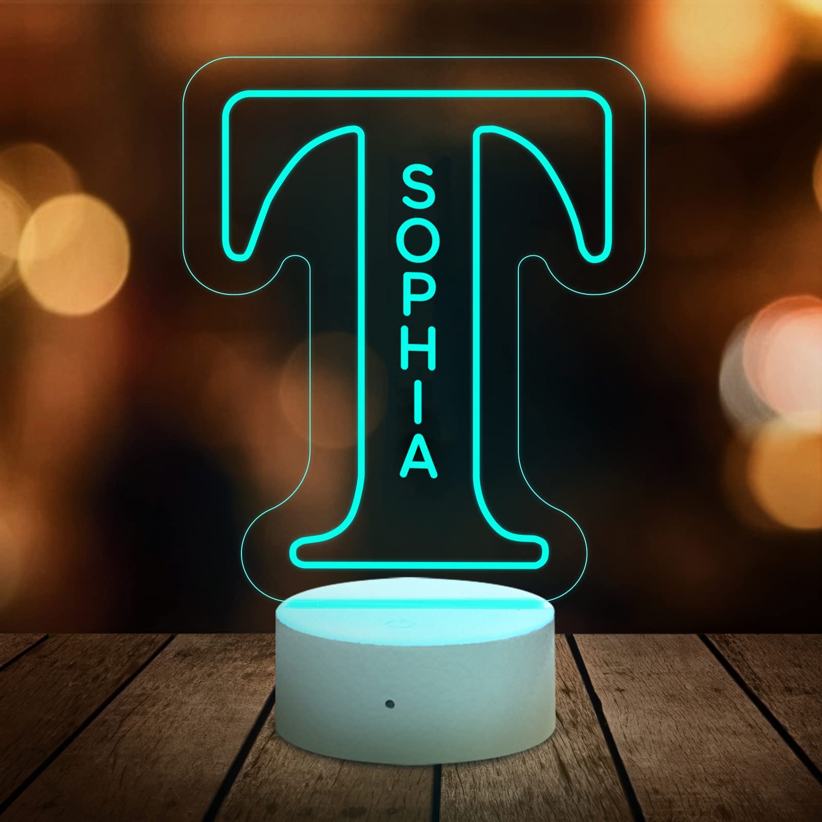 Custom LED Neon Name Night Light - 7 Color Changing Personalized Engraved Lamp for Kids, Couples & Parents | Perfect Gift for Birthday, Mother's Day, Wedding | Bedside Table Desk Decor for Bedroom, Nursery, Living Room