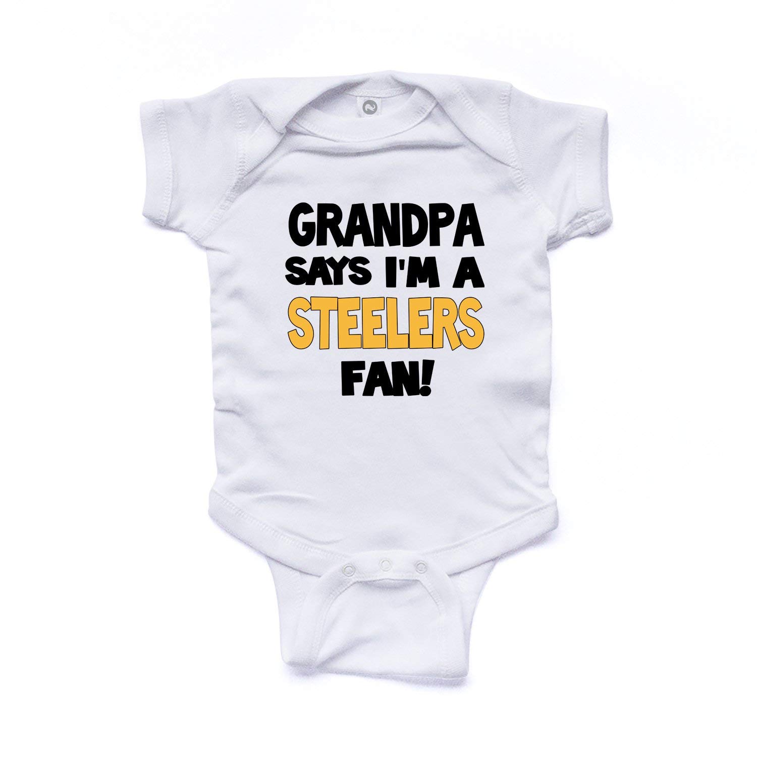 Baby Steelers Fan Bodysuit - Grandpa's Gift for Football Games