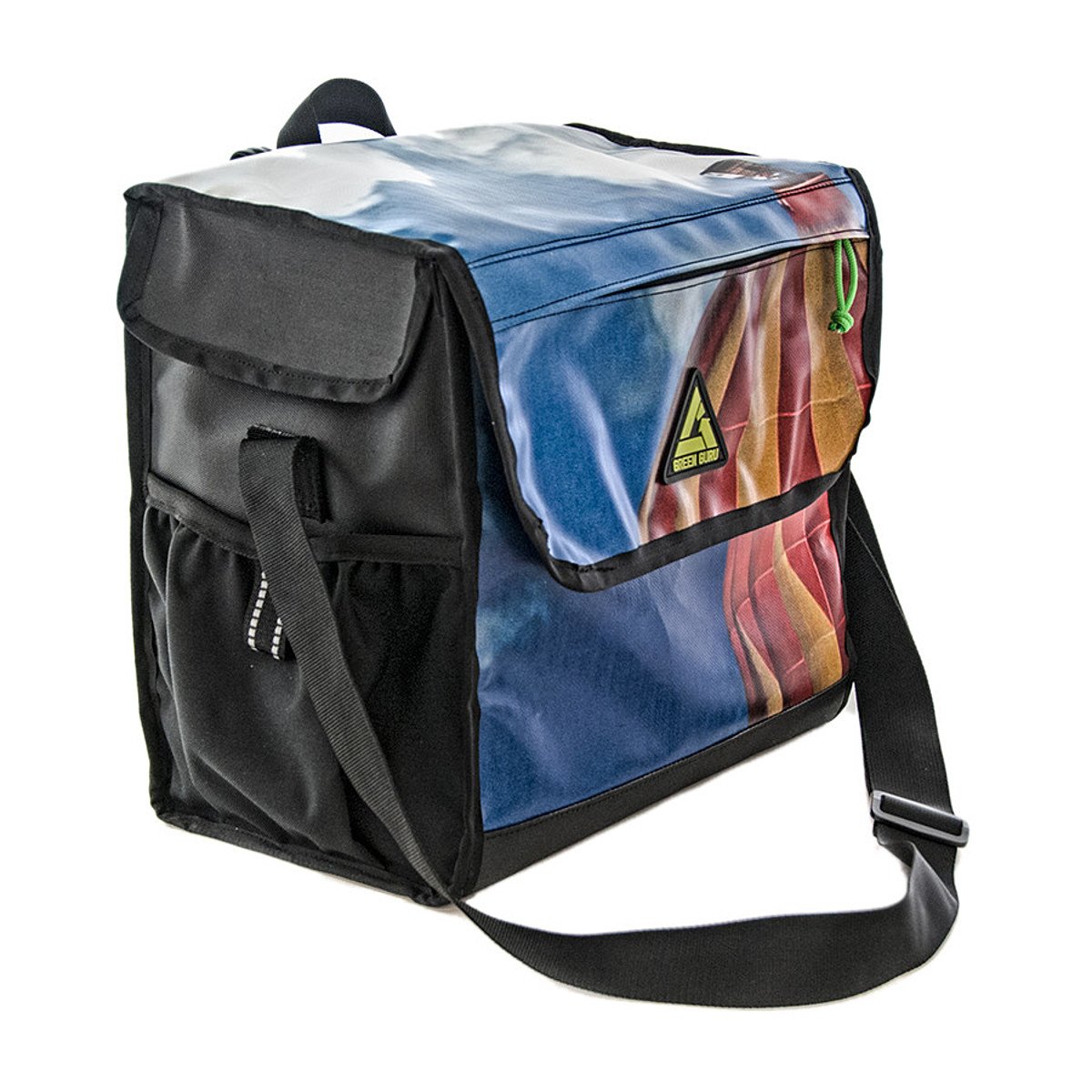 Green Guru Gear Carbon Cooler Upcycled Bike Pannier Bag - Eco-Friendly & Made in USA | Perfect for Commuting, Cycling Tours & Outdoor Adventures