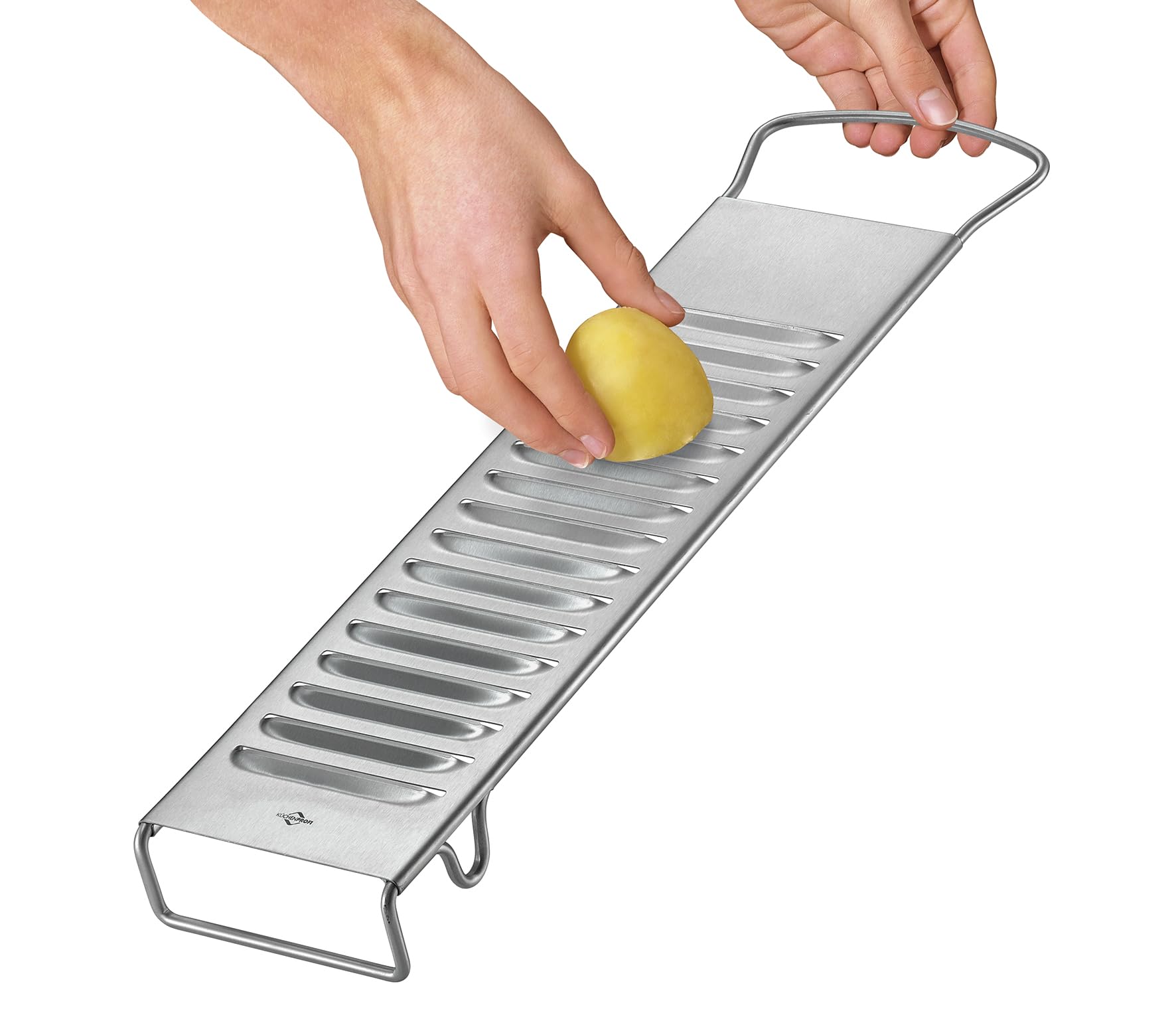 Premium Kuchenprofi Stainless Steel Potato & Vegetable Slicer - Heavy Duty Mandoline for French Fries, Chips & Salad Prep - Perfect for Home Kitchens & Professional Use