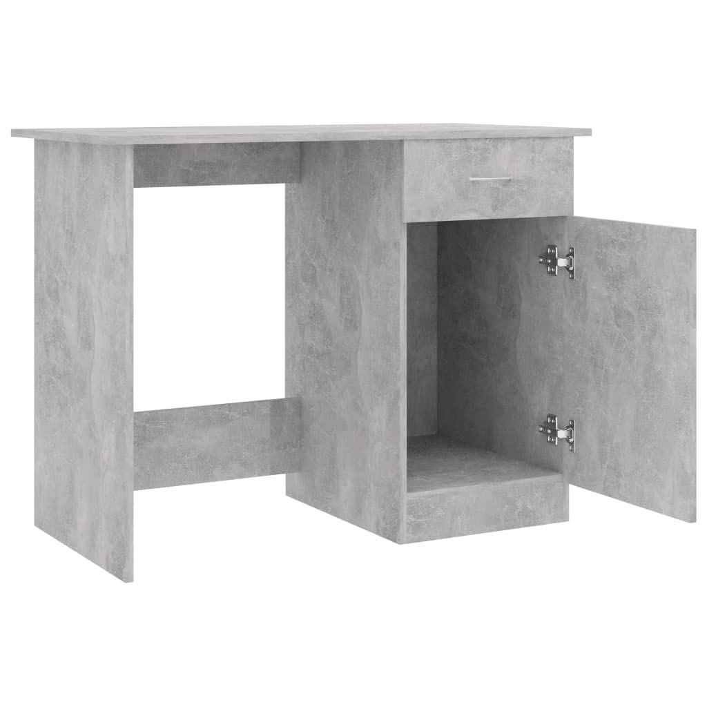 FAMIROSA Modern Concrete Gray Office Desk 39.4