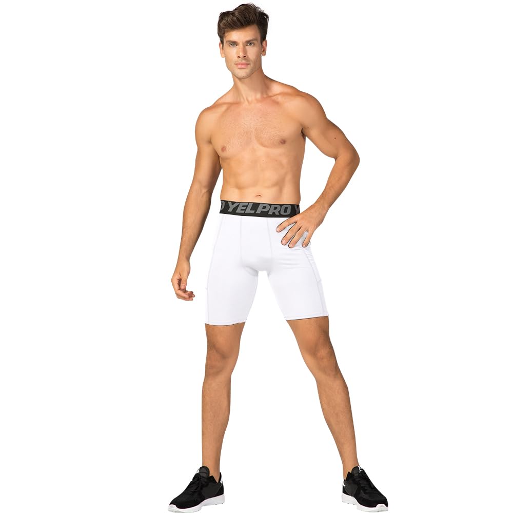 Queerier Men's Compression Shorts 1/3/4 Pack - Breathable Spandex Workout Underwear for Running, Gym & Sports | Moisture-Wicking Athletic Base Layer for Men | Ideal for Workouts, Cycling & Active Lifestyle
