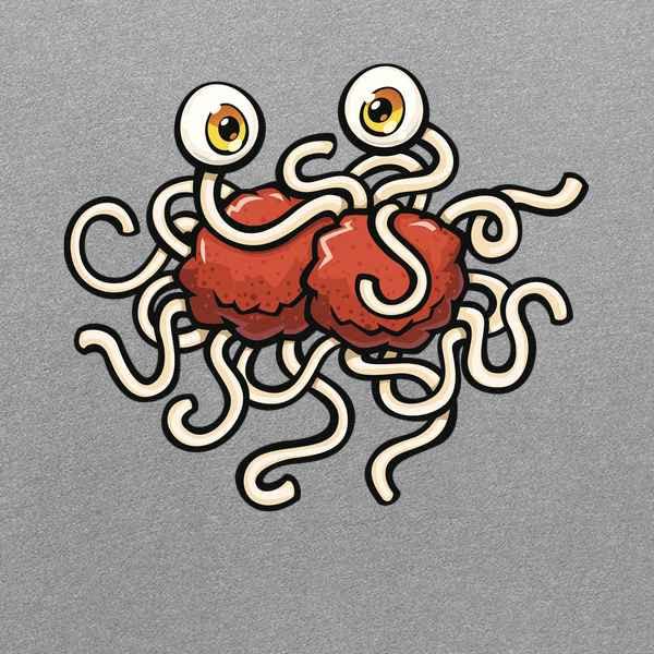 Pop Threads Church of The Flying Spaghetti Monster Funny Graphic T-Shirt for Men - Casual Wear, Cosplay & Geek Culture Outfit