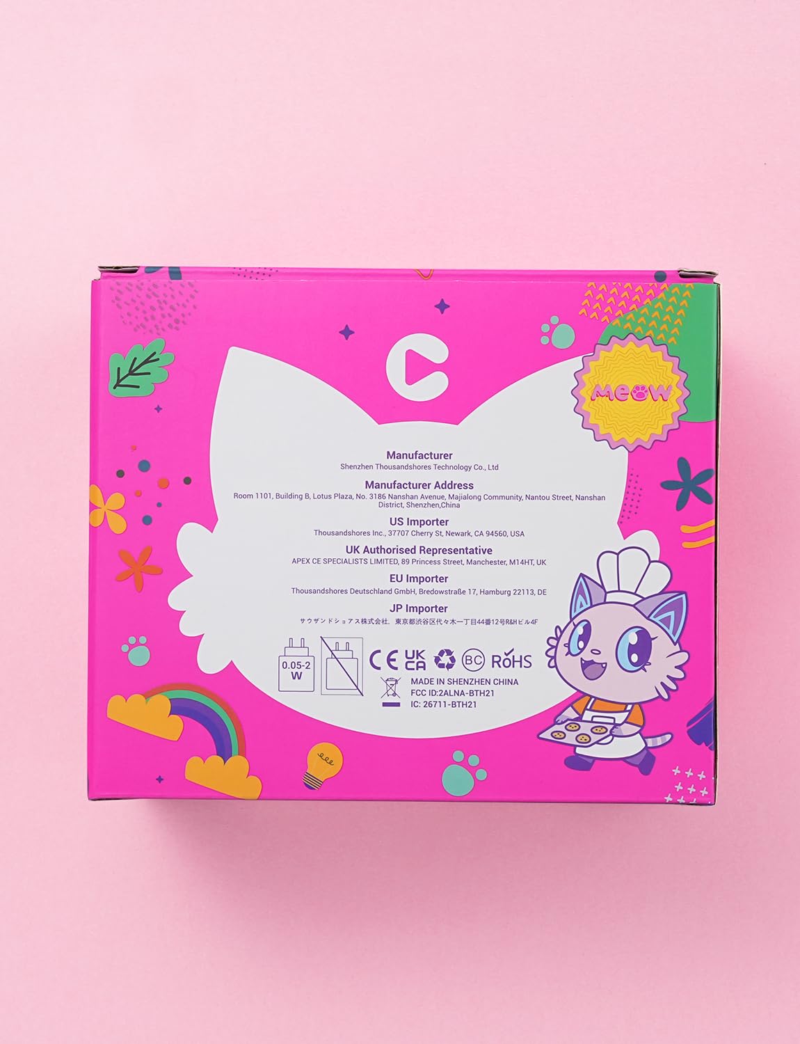 iClever Kids Bluetooth Headphones with Light Up Cat Ears - 60H Playtime, USB-C Fast Charging, Safe Volume 74/85dB - Wireless Toddler Headphones for iPad, Tablets & Travel (Meow Cookies Purple) - Perfect for School, Airplane & Home Learning