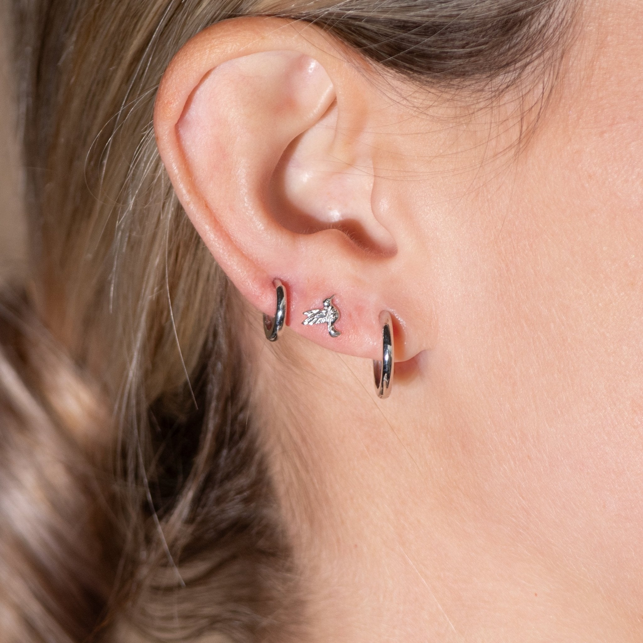 14K White Gold Infinity Hoop Earrings for Women - Dainty Circle Huggie Earrings - Perfect for Everyday Wear, Date Night & Special Occasions