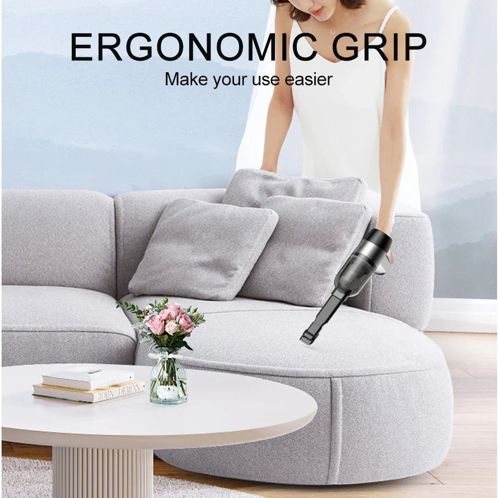 ANYCO Anymob 4-in-1 Pro Mini Handheld Vacuum Cleaner with 4 Filters - Powerful Cordless Portable Vacuum for Car, Home & Office Cleaning (Black)