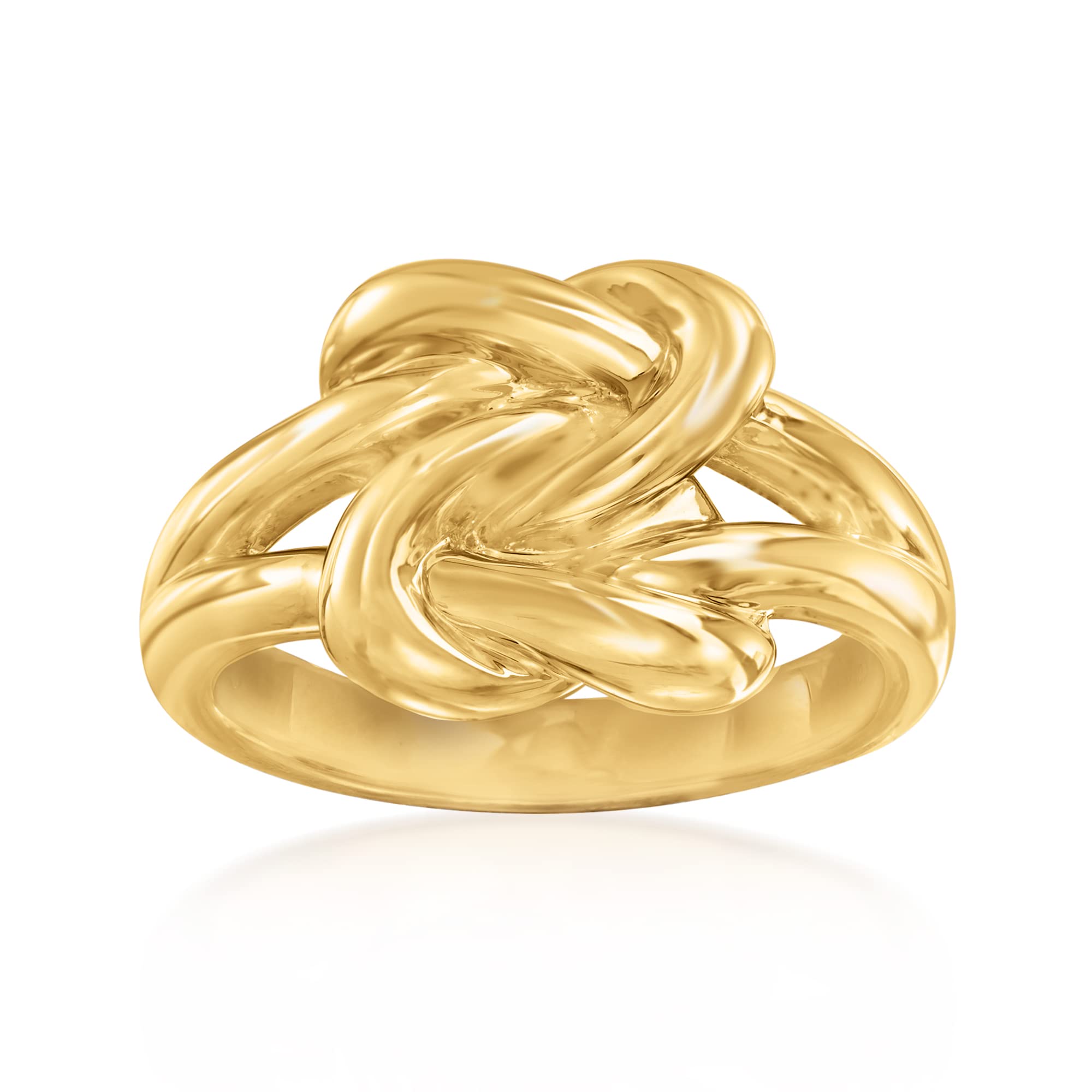 14K Yellow Gold Double Love Knot Ring for Women - Elegant & Timeless Jewelry Gift for Anniversary, Valentine's Day & Special Occasions