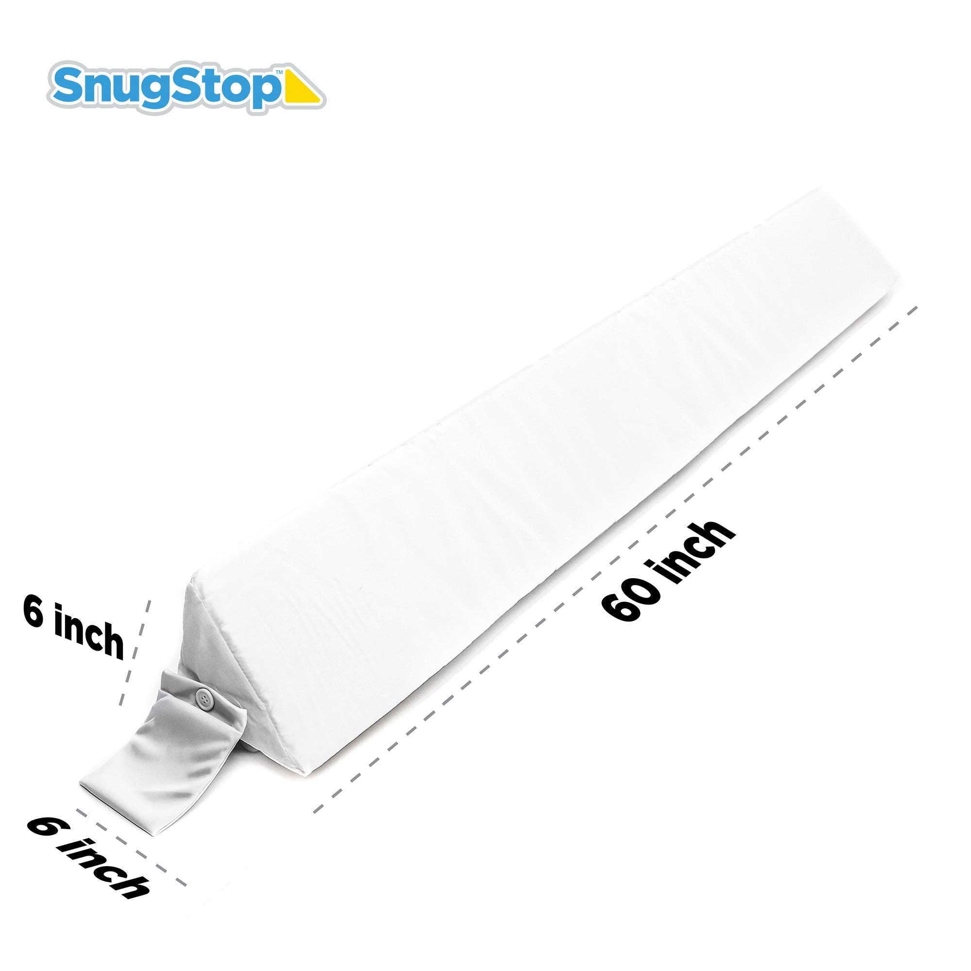 SnugStop The Original Bed Wedge Pillow - Headboard Gap Filler for Queen Size Mattress | Triangle Wedge Pillow to Prevent Pillow Loss | Perfect for Back Support, Reading in Bed & Improving Sleep Comfort