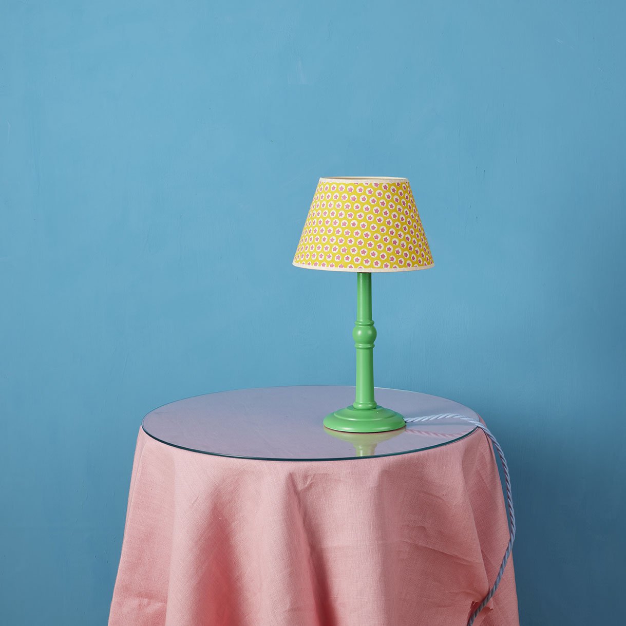 Elegant Empire Style Small Yellow Lampshade - Perfect for Bedroom, Living Room, and Office Decor