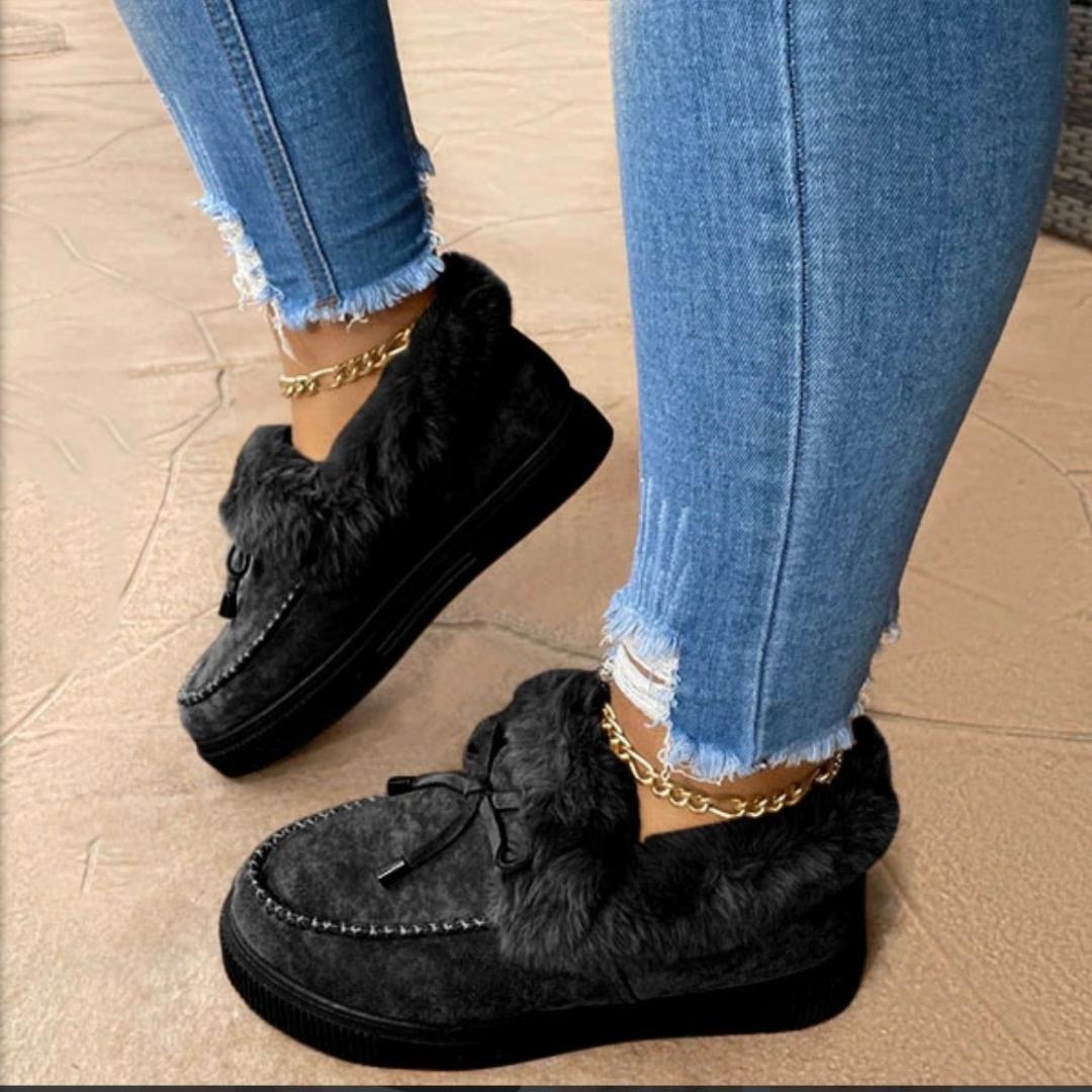 Kozette Women's Casual Flats - Comfortable Black Ballet Shoes for Work, Walking & Everyday Wear