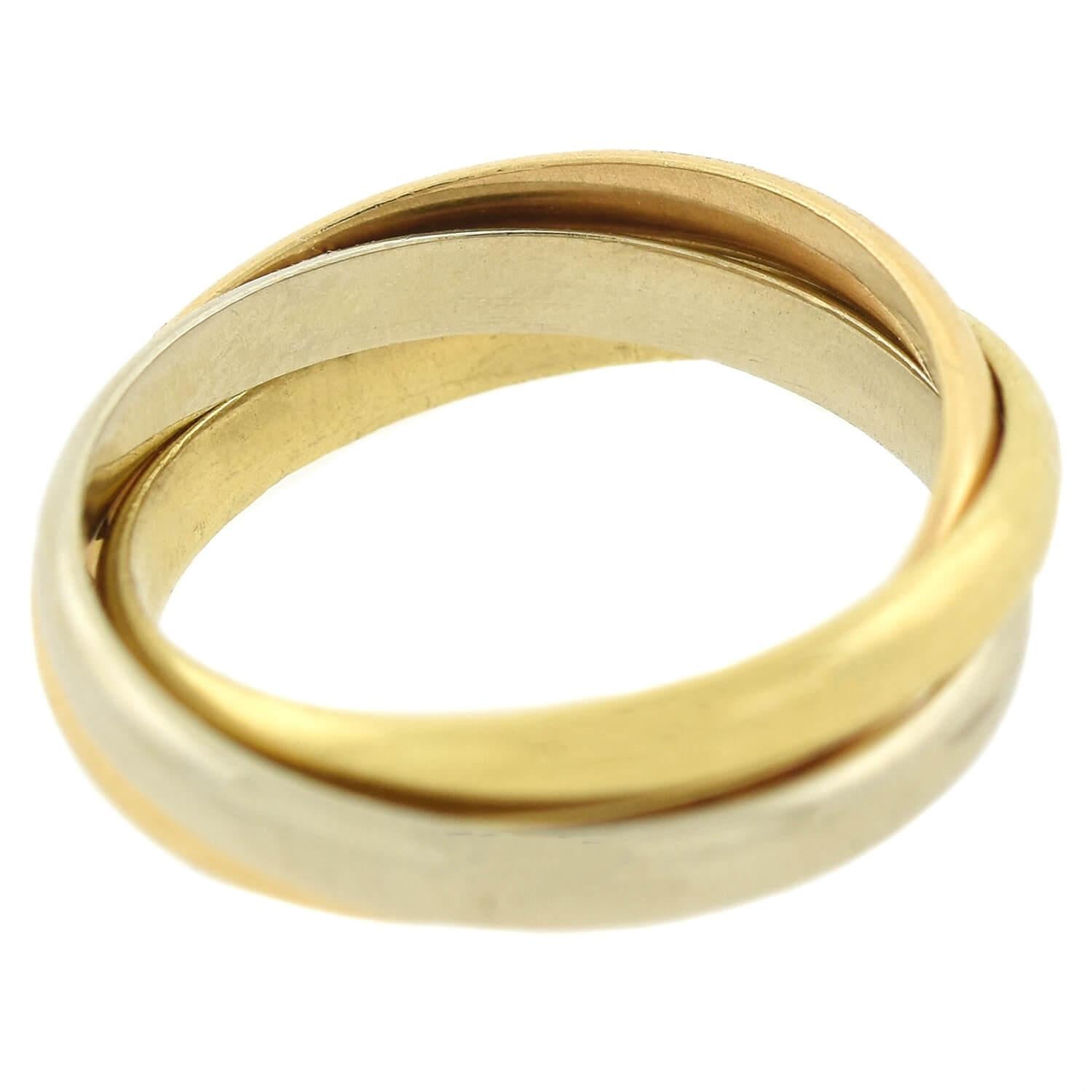 18kt Gold 3-Tone Trinity Roller Ring for Women - Elegant Stackable Jewelry for Everyday Wear, Anniversary Gifts & Special Occasions