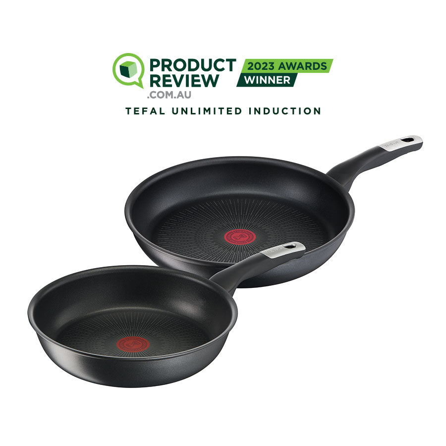 Tefal Unlimited Non-Stick Induction Frypan Set - 26cm & 30cm Twin Pack - Durable PFOA-Free Cookware for Gas, Electric & Induction Stoves - Perfect for Sautéing, Frying & Everyday Cooking