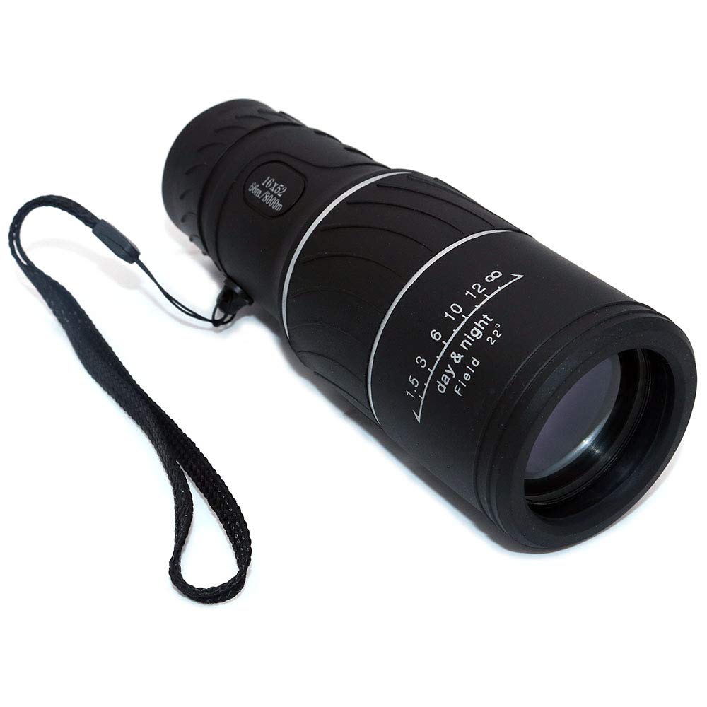 NUZAMAS 16x52 High Power Monocular Telescope with MFC Green Film - Lightweight, Waterproof, Compact Design for Bird Watching, Hunting, Travel, Fishing, Football Games & Outdoor Concerts | Perfect for Outdoor Adventures, Wildlife Observation & Sports Events
