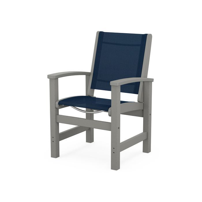 POLYWOOD Coastal Dining Chair - Weather-Resistant Outdoor Furniture, All-Weather Adirondack Chair for Patio, Deck, Garden & Poolside - Perfect for Backyard, Beach House & Waterfront Dining