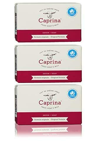 Caprina by Canus Fresh Goat's Milk Soap - Original Scent, 3-Pack Bar Soap for Sensitive Skin | Natural Moisturizing & Gentle Cleansing | Perfect for Daily Bath, Shower & Handwashing