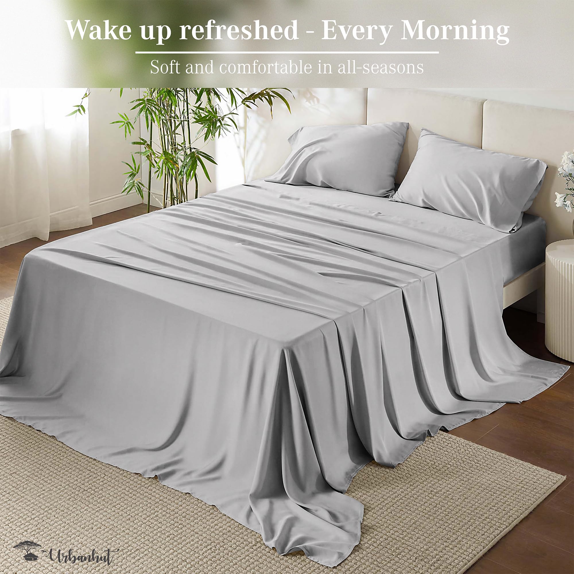 Premium 700 Thread Count Egyptian Cotton Twin Sheet Set - 4Pc Luxury Bedding with Deep Pocket (14
