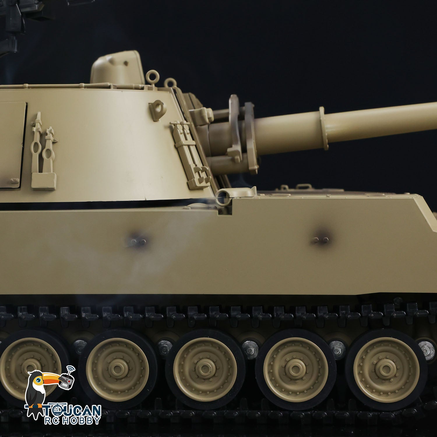 1/16 Tongde RC Tank M109A2 Self-Propelled Howitzer RTR Infrared BB Shooting with Barrel Recoil - Military Vehicle Model Toy for Adults & Collectors - Battle Simulation & Outdoor Play