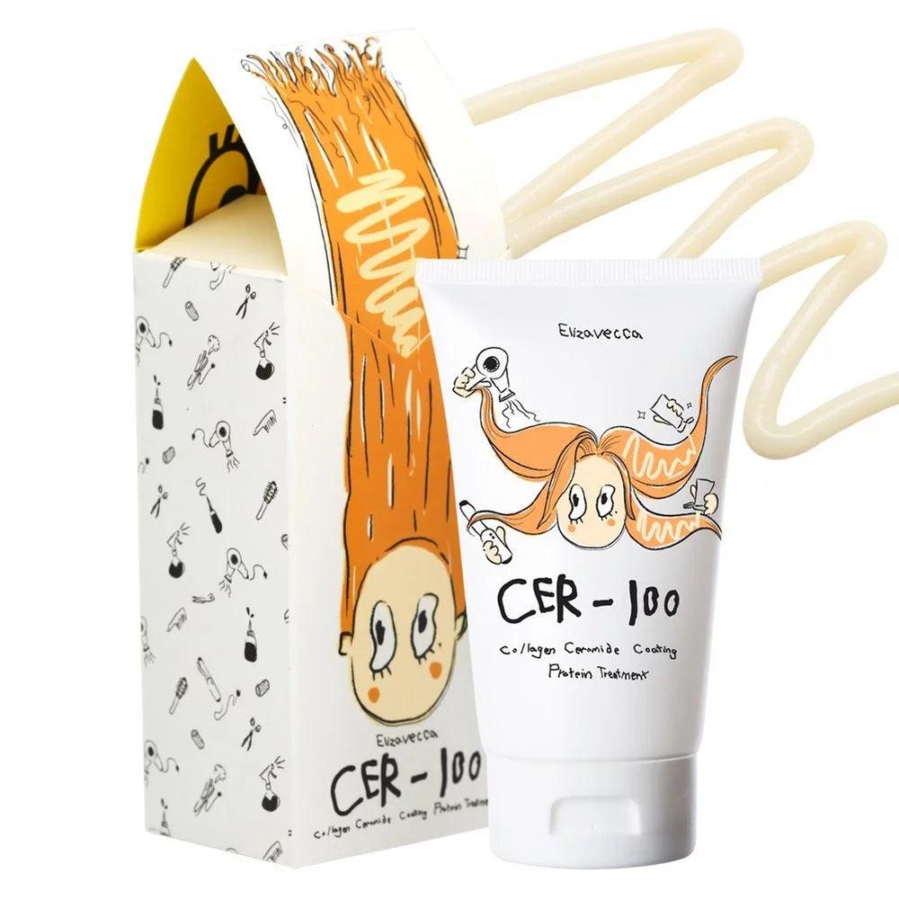 ELIZAVECCA CER 100 Collagen Ceramide Coating Hair Protein Treatment 100ml - Deep Hydrating Hair Mask for Damaged Hair | Repair Dry, Frizzy Hair & Split Ends | Perfect for Salon-Quality At-Home Hair Care