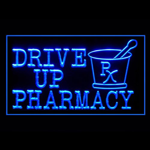 200120 Drive Up Pharmacy Window Boots LED Neon Sign - Customizable 'Ask For Bag' Display for 24/7 Visibility | Perfect for Drugstores, Pharmacies & Convenience Stores
