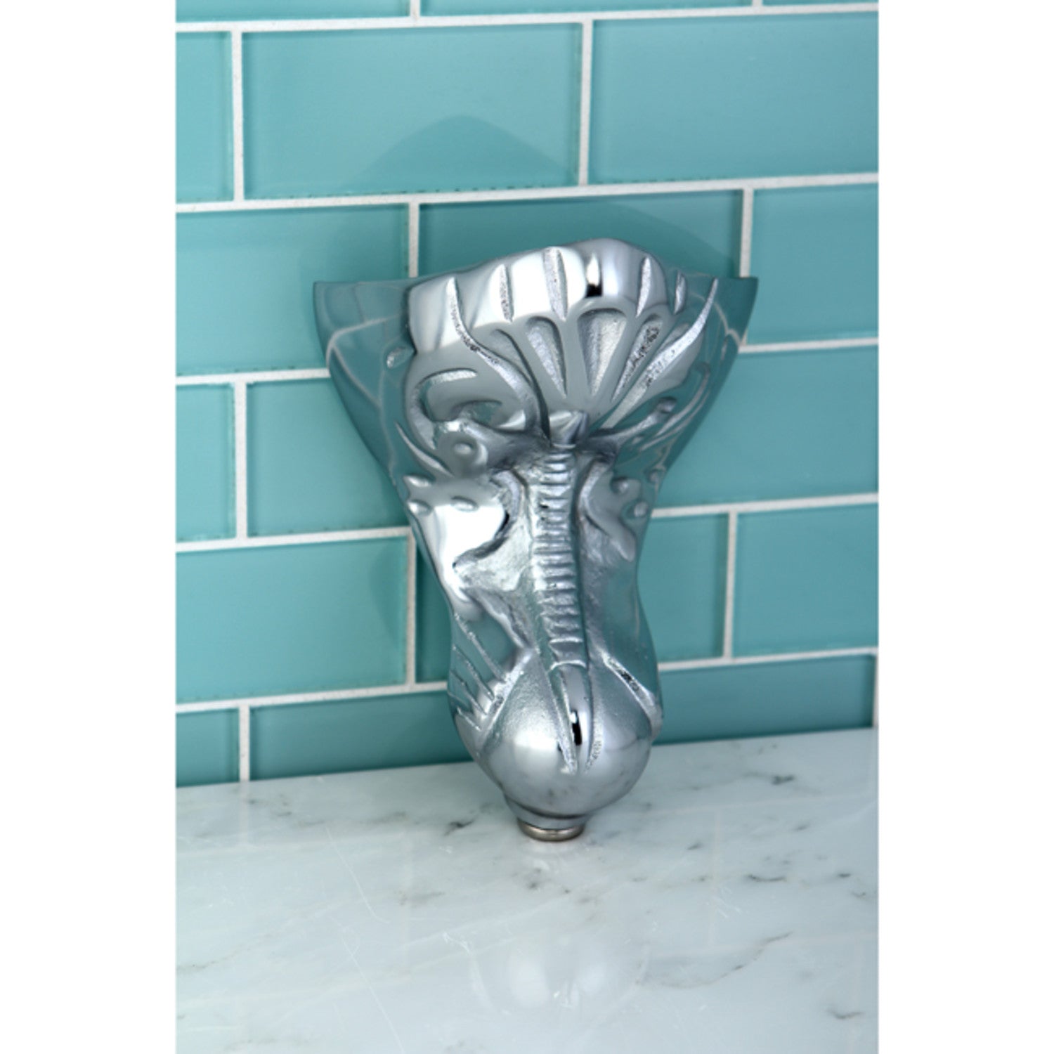 Premium Aqua Eden VCTNT1 4-Piece Eagle Claw Cast Iron Bathtub Feet Set in Polished Chrome - Perfect for Vintage & Modern Bathroom Renovations