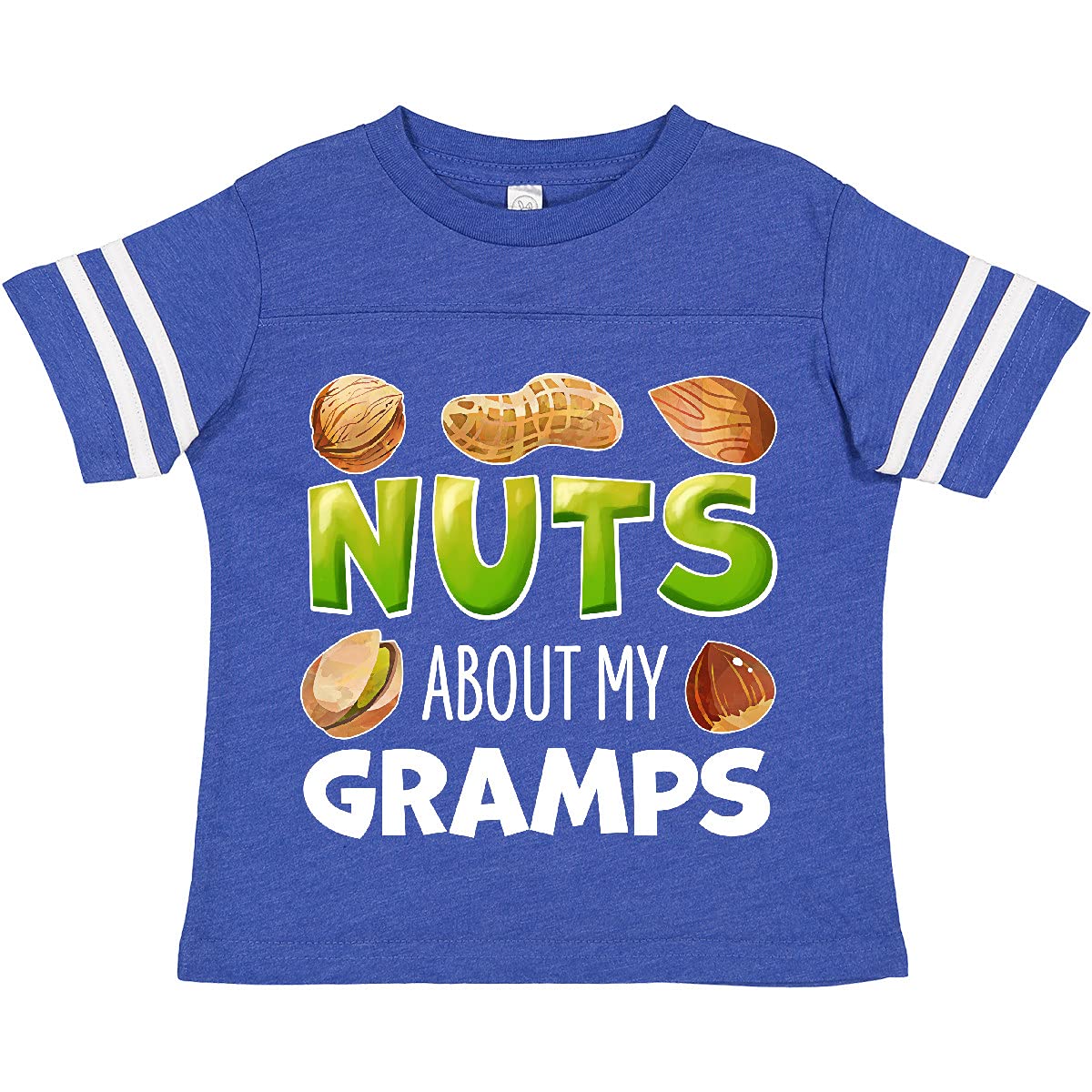 Inktastic 'Nuts About My Gramps' Peanut, Almond, Pistachio Toddler T-Shirt - Cute Gift for Grandparents Day, Family Reunions & Toddler Outfits