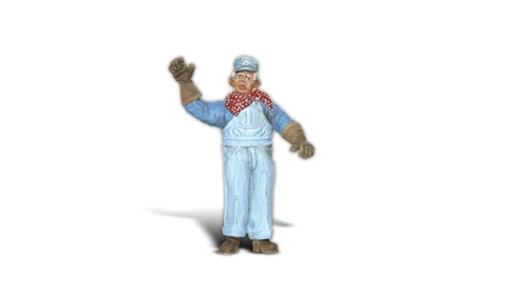 Woodland Scenics A2536 G Scale Ernie The Engineer Figure - Realistic Model Train Accessory for G Scale Layouts & Dioramas - Perfect for Train Enthusiasts and Collectors