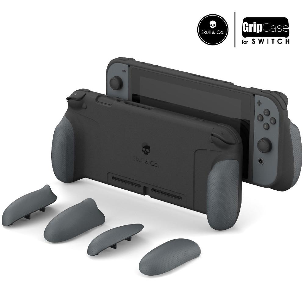 Skull & Co. GripCase for Nintendo Switch - Ergonomic Protective Cover with Enhanced Grip, Grey | Perfect for Handheld Gaming, Travel & Long Play Sessions