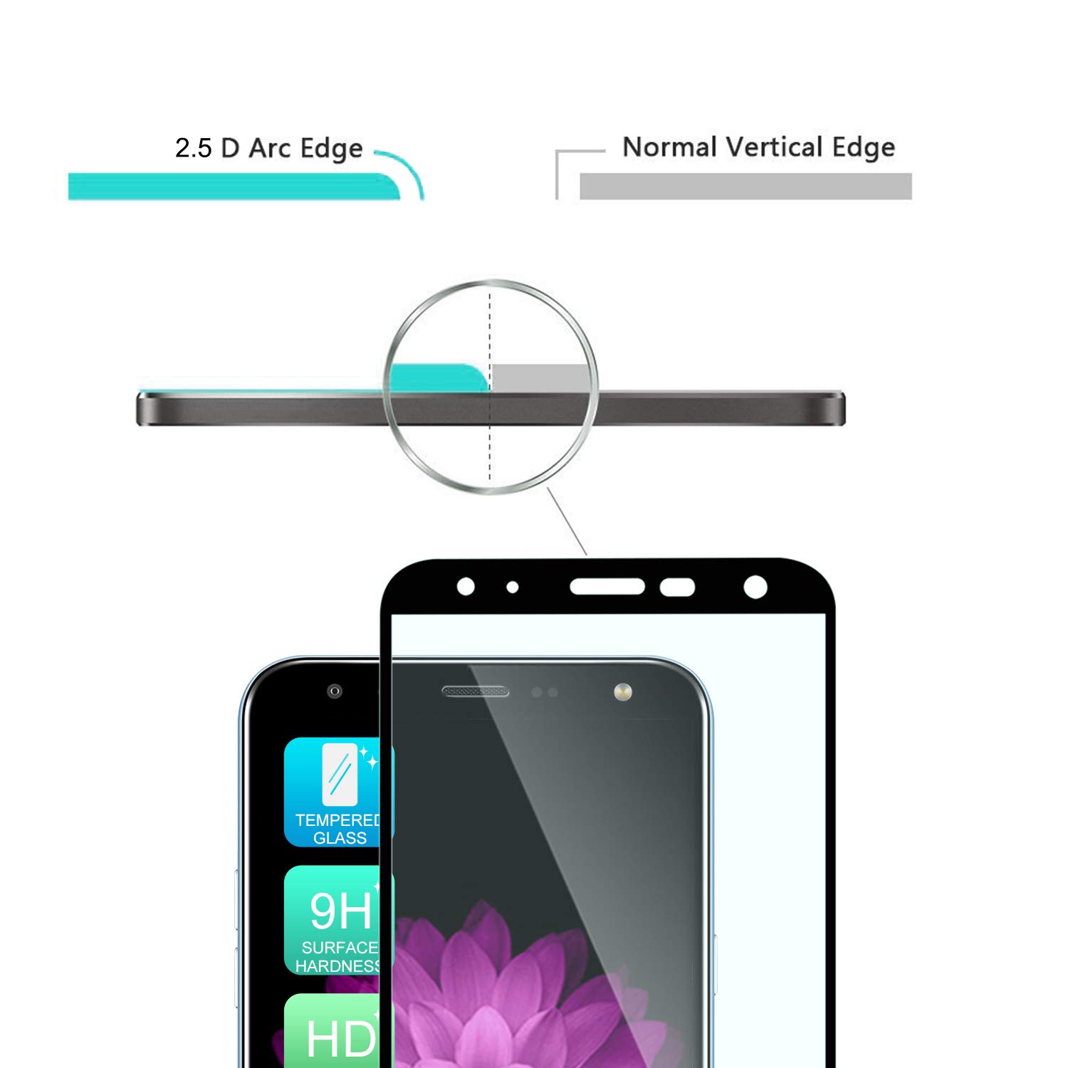 Premium Shockproof Phone Case for LG K40/K12 Plus/X4/Solo LTE/Harmony 3/Xpression Plus 2 - Matte Marble Design with Tempered Glass Screen Protector (Gold/Green) - Perfect for Everyday Protection & Style