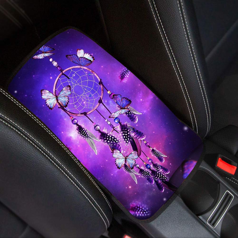 Dreamcatcher Car Console Cover - Soft Neoprene Armrest Protector for Comfort Driving