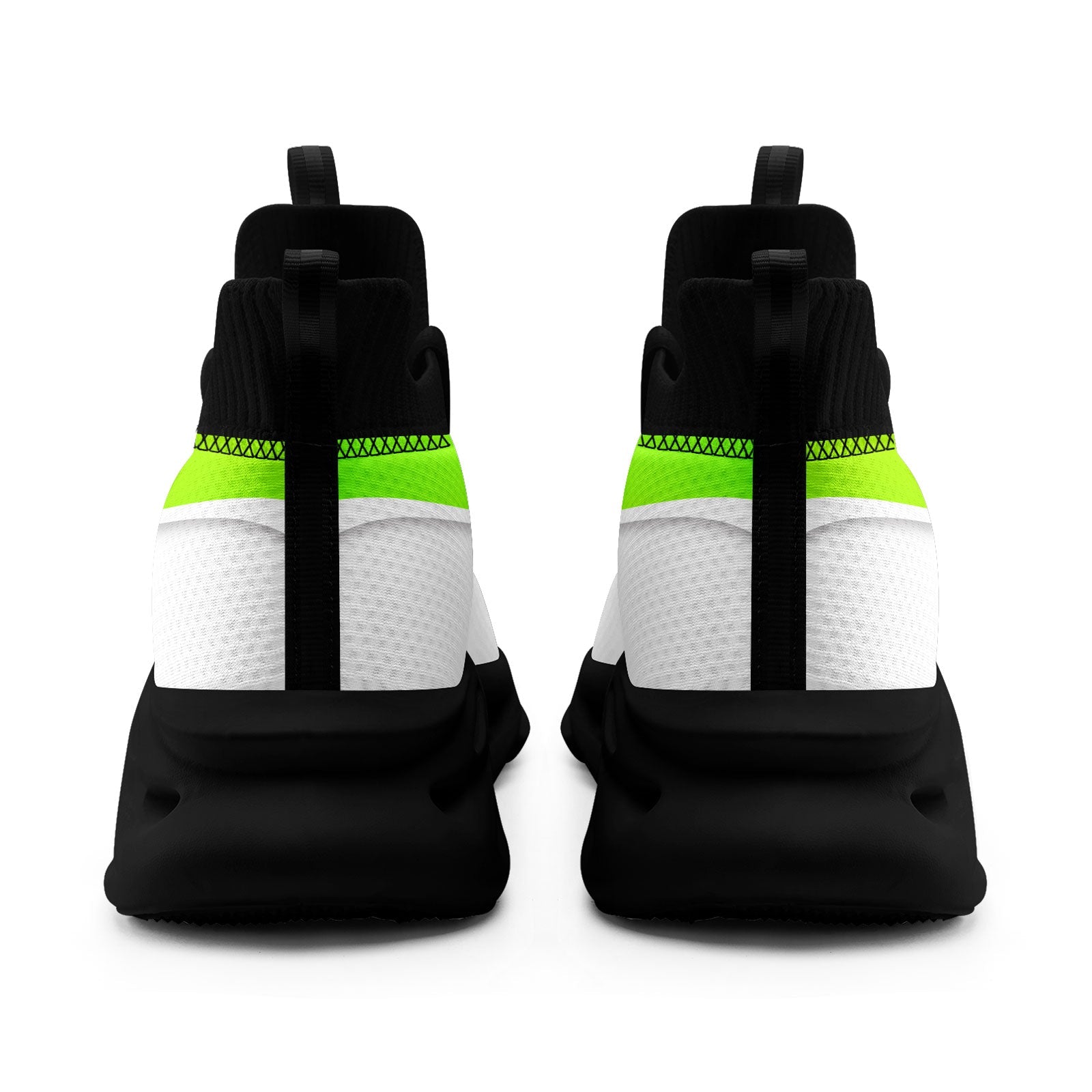 Custom Green & White Maxsoul Personalized Sneakers - Breathable Running Shoes for Men & Women (FN030A E020011 5) - Perfect for Gym Workouts, Jogging & Casual Wear